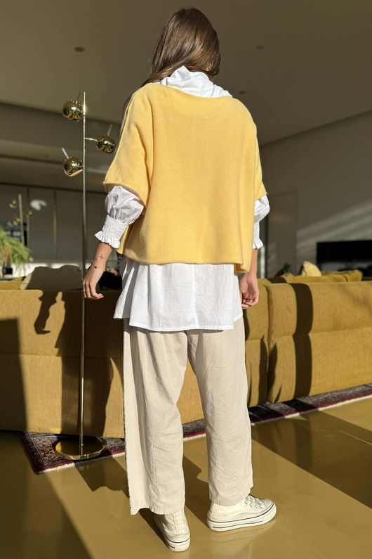 Conrad Layer Knit Custard